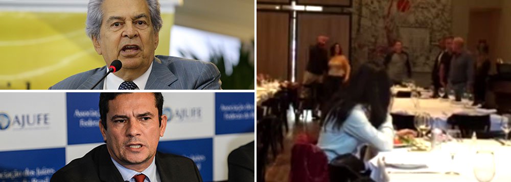 Um dos maiores juristas do País, Bandeira de Mello, crítico da operação Lava jato, diz que a imprensa "monta palco" para o juiz Sergio Moro, que usa delação de forma equívoca, para coagir; "com o apoio da imprensa, o país está caminhando, a passos largos, para o fascismo. Se a imprensa não montasse um palco para esse juiz, isso não aconteceria. Tanto é assim que na hora que aparecer algum assunto novo, como a Olimpíada, esse assunto todo vai morrer", diz; neste domingo, o ex-ministro da Fazenda, Guido Mantega, voltou a ser vítima de uma agressão fascista, num restaurante de alto padrão, em São Paulo (Foto: Roberta Namour) Um dos maiores juristas do País, Bandeira de Mello, crítico da operação Lava jato, diz que a imprensa "monta palco" para o juiz Sergio Moro, que usa delação de forma equívoca, para coagir; "com o apoio da imprensa, o país está caminhando, a passos largos, para o fascismo. Se a imprensa não montasse um palco para esse juiz, isso não aconteceria. Tanto é assim que na hora que aparecer algum assunto novo, como a Olimpíada, esse assunto todo vai morrer", diz; neste domingo, o ex-ministro da Fazenda, Guido Mantega, voltou a ser vítima de uma agressão fascista, num restaurante de alto padrão, em São Paulo