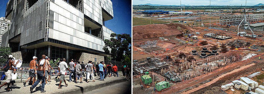 Dinheiro, segundo executivos da Alumini, que realizou obras para a estatal no Complexo Petroquímico do Rio de Janeiro, poderá ser utilizado integralmente para pagar parte dos salários atrasados e do Fundo de Garantia do Tempo de Serviço (FGTS) dos quase 3 mil operários que ficaram sem receber nos últimos três meses, desde que a estatal suspendeu os pagamentos (Foto: Roberta Namour) Dinheiro, segundo executivos da Alumini, que realizou obras para a estatal no Complexo Petroquímico do Rio de Janeiro, poderá ser utilizado integralmente para pagar parte dos salários atrasados e do Fundo de Garantia do Tempo de Serviço (FGTS) dos quase 3 mil operários que ficaram sem receber nos últimos três meses, desde que a estatal suspendeu os pagamentos