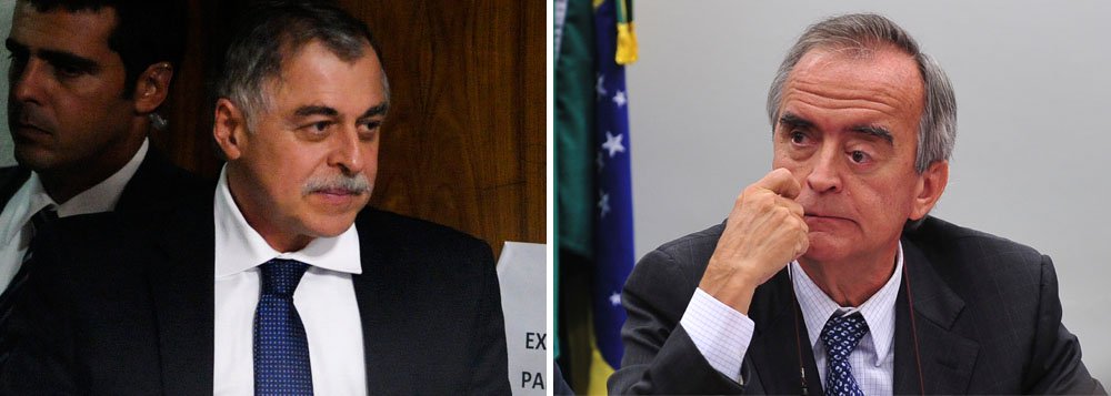 Os dois ex-diretores da Petrobras, que têm versões diferentes sobre o esquema de propina na estatal, ficarão frente a frente no Congresso; CPMI também aprovou nesta tarde as convocações do ex-diretor Renato Duque, preso na sexta-feira no âmbito da Operação Lava Jato, e Sérgio Machado, presidente da Transpetro (Foto: Gisele Federicce) Os dois ex-diretores da Petrobras, que têm versões diferentes sobre o esquema de propina na estatal, ficarão frente a frente no Congresso; CPMI também aprovou nesta tarde as convocações do ex-diretor Renato Duque, preso na sexta-feira no âmbito da Operação Lava Jato, e Sérgio Machado, presidente da Transpetro