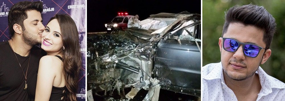 Carro em que artista estava capotou na BR-153 na madrugada desta quarta-feira (24) quando voltava para Goiânia de um show em Itumbiara, no Sul de Goiás; ele chegou a ser socorrido e transferido para a capital, mas não resistiu aos ferimentos; a namorada de Cristiano, Allana Moraes, 19, morreu no local do acidente; o carro do cantor, um Range Rover ano 2015, saiu da pista, capotou e ficou destruído; ele costumava viajar com um motorista particular experiente para que pudesse dormir após os shows; na véspera da apresentação em Itumbiara, Cristiano Araújo publicou uma foto com a namorada no Facebook (Foto: Realle Palazzo-Martini) Carro em que artista estava capotou na BR-153 na madrugada desta quarta-feira (24) quando voltava para Goiânia de um show em Itumbiara, no Sul de Goiás; ele chegou a ser socorrido e transferido para a capital, mas não resistiu aos ferimentos; a namorada de Cristiano, Allana Moraes, 19, morreu no local do acidente; o carro do cantor, um Range Rover ano 2015, saiu da pista, capotou e ficou destruído; ele costumava viajar com um motorista particular experiente para que pudesse dormir após os shows; na véspera da apresentação em Itumbiara, Cristiano Araújo publicou uma foto com a namorada no Facebook