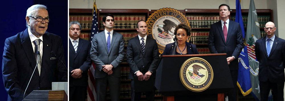 Os Estados Unidos pediram para a Suíça extraditar sete dirigentes da Fifa presos em investigação sobre um escândalo de corrupção n futebol mundial, informou a Justiça Federal suíça nesta quinta-feira; os dirigentes, entre eles o ex-presidente da CBF José Maria Marin, estão na cadeia desde que foram detidos por meio de mandados de prisão norte-americanos em uma operação realizada dentro de um luxuoso hotel de Zurique em 27 de maio (Foto: Leonardo Attuch) Os Estados Unidos pediram para a Suíça extraditar sete dirigentes da Fifa presos em investigação sobre um escândalo de corrupção n futebol mundial, informou a Justiça Federal suíça nesta quinta-feira; os dirigentes, entre eles o ex-presidente da CBF José Maria Marin, estão na cadeia desde que foram detidos por meio de mandados de prisão norte-americanos em uma operação realizada dentro de um luxuoso hotel de Zurique em 27 de maio