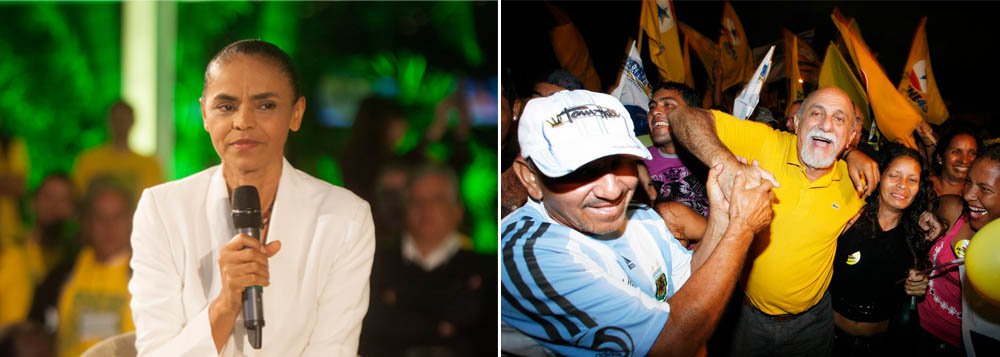 A ex-candidata à Presidência da República pelo PSB, Marina Silva, aproveitou a sua participação em um ato de de campanha do candidato à reeleição ao Governo do Pará, Simão Jatene (PSDB), para atacar a presidente e candidata à reeleição Dilma Rousseff; Marina disse que, ao longo do primeiro turno das eleições presidenciais, foi alvo da campanha "mais mentirosa e agressiva" que já viu na história do país; "As mesmas mentiras e preconceitos que o Collor usou contra o Lula foram usadas três vezes mais, sem dó e sem piedade, contra mim. Nunca imaginei que, depois de tantos anos, os mesmos preconceitos seriam usados pelo PT contra mim", disse (Foto: Paulo Emílio) A ex-candidata à Presidência da República pelo PSB, Marina Silva, aproveitou a sua participação em um ato de de campanha do candidato à reeleição ao Governo do Pará, Simão Jatene (PSDB), para atacar a presidente e candidata à reeleição Dilma Rousseff; Marina disse que, ao longo do primeiro turno das eleições presidenciais, foi alvo da campanha "mais mentirosa e agressiva" que já viu na história do país; "As mesmas mentiras e preconceitos que o Collor usou contra o Lula foram usadas três vezes mais, sem dó e sem piedade, contra mim. Nunca imaginei que, depois de tantos anos, os mesmos preconceitos seriam usados pelo PT contra mim", disse