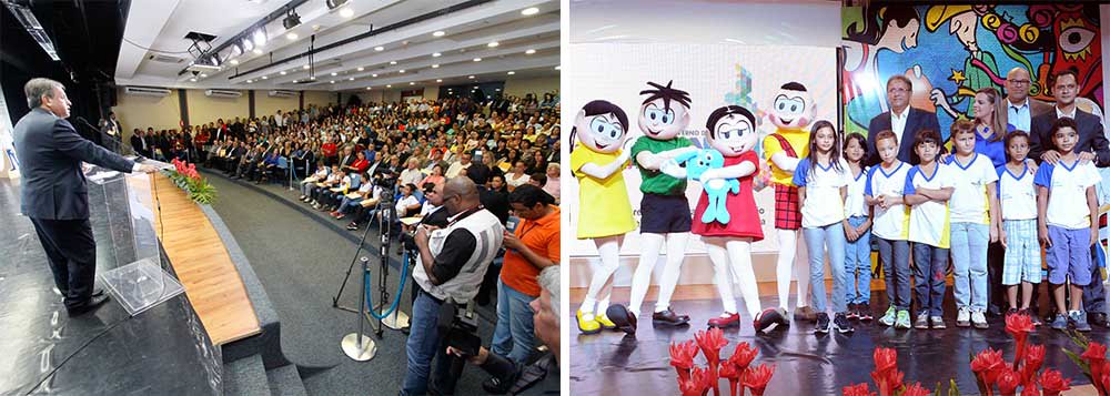 Governador Marcelo Miranda (PMDB) lançou nesta quinta-feira, 13, a 9ª edição do Salão do Livro, que acontecerá de 19 a 27 de setembro, no Centro de convenções Parque do Povo, em Palmas; evento terá como homenageados o cartunista e jornalista Maurício de Sousa e o jornalista e escritor José Sebastião Pinheiro, nos níveis nacional e regional, respectivamente; Marcelo Miranda anunciou ainda que a edição terá o Cartão do Livro, que vai permitir aos professores a aquisição de obras para a formação continuada; "O Salão do Livro aquece a economia, estimula o debate intelectual do nosso povo e constitui um marco na democratização cultural da região Norte do Brasil", ressaltou (Foto: Aquiles Lins) Governador Marcelo Miranda (PMDB) lançou nesta quinta-feira, 13, a 9ª edição do Salão do Livro, que acontecerá de 19 a 27 de setembro, no Centro de convenções Parque do Povo, em Palmas; evento terá como homenageados o cartunista e jornalista Maurício de Sousa e o jornalista e escritor José Sebastião Pinheiro, nos níveis nacional e regional, respectivamente; Marcelo Miranda anunciou ainda que a edição terá o Cartão do Livro, que vai permitir aos professores a aquisição de obras para a formação continuada; "O Salão do Livro aquece a economia, estimula o debate intelectual do nosso povo e constitui um marco na democratização cultural da região Norte do Brasil", ressaltou