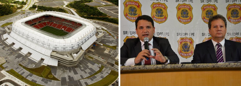 Governo de Pernambuco rebateu, por meio de nota, as acusações de que as obras da Arena Pernambuco tenham sido superfaturadas; o estádio da Copa está na mira da Operação Fair Play, da Polícia Federal, que apura irregularidades em contratos entre o Governo do Estado e a Odebrecht; segundo a PF, os desvios identificados somam cerca de R$ 42,8 milhões (R$ 70 milhões em valores atualizados); investigadores também afirmam que a Odebrecht teria sido beneficiada em relação ao prazo para a elaboração do projeto (Foto: Paulo Emílio) Governo de Pernambuco rebateu, por meio de nota, as acusações de que as obras da Arena Pernambuco tenham sido superfaturadas; o estádio da Copa está na mira da Operação Fair Play, da Polícia Federal, que apura irregularidades em contratos entre o Governo do Estado e a Odebrecht; segundo a PF, os desvios identificados somam cerca de R$ 42,8 milhões (R$ 70 milhões em valores atualizados); investigadores também afirmam que a Odebrecht teria sido beneficiada em relação ao prazo para a elaboração do projeto