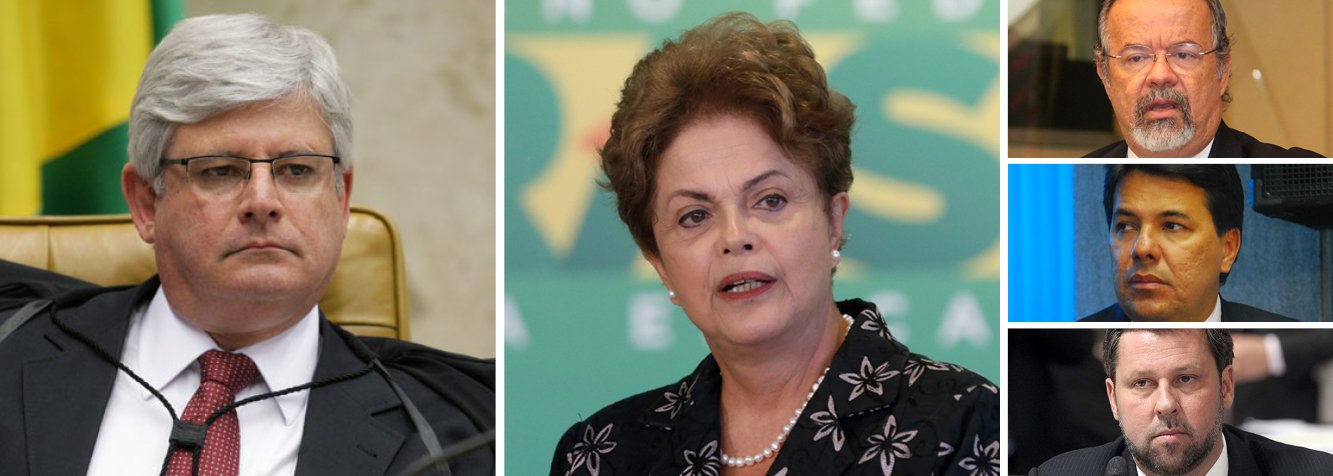 Procurador-geral da República disse hoje a parlamentares da oposição não ver motivos fáticos, suporte, razões para investigar a presidente no âmbito da Operação Lava Jato; relato foi feito pelo deputado do PPS Raul Jungmann (PE), que se encontrou com Rodrigo Janot acompanhado dos líderes do DEM, Mendonça Filho, e do PSDB, Carlos Sampaio; parecer de Janot enviado ao STF no início do mês pedia que Dilma Rousseff não fosse investigada com base no artigo 86 da Constituição, que afirma que "o presidente da República, na vigência de seu mandato, não pode ser responsabilizado por atos estranhos ao exercício das funções"; para Mendonça Filho, a avaliação "preliminar" de Janot não significa que não possam aparecer "fatos novos que levem o Ministério Público a reavaliar a posição atual" (Foto: Gisele Federicce) Procurador-geral da República disse hoje a parlamentares da oposição não ver motivos fáticos, suporte, razões para investigar a presidente no âmbito da Operação Lava Jato; relato foi feito pelo deputado do PPS Raul Jungmann (PE), que se encontrou com Rodrigo Janot acompanhado dos líderes do DEM, Mendonça Filho, e do PSDB, Carlos Sampaio; parecer de Janot enviado ao STF no início do mês pedia que Dilma Rousseff não fosse investigada com base no artigo 86 da Constituição, que afirma que "o presidente da República, na vigência de seu mandato, não pode ser responsabilizado por atos estranhos ao exercício das funções"; para Mendonça Filho, a avaliação "preliminar" de Janot não significa que não possam aparecer "fatos novos que levem o Ministério Público a reavaliar a posição atual"