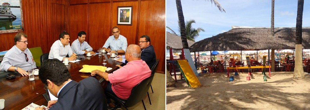 Membros do Governo do Estado reuniram-se nesta quinta (20) com representantes dos bares localizados na Orlinha da Coroa do Meio e na Rodovia José Sarney para declarar apoio à causa dos comerciantes, que temem a derrubada de seus estabelecimentos, conforme solicitou o Ministério Público Federal em ação na Justiça; o governo informou que buscará uma solução negociada para a manutenção dos bares, respeitando o meio ambiente (Foto: Valter Lima) Membros do Governo do Estado reuniram-se nesta quinta (20) com representantes dos bares localizados na Orlinha da Coroa do Meio e na Rodovia José Sarney para declarar apoio à causa dos comerciantes, que temem a derrubada de seus estabelecimentos, conforme solicitou o Ministério Público Federal em ação na Justiça; o governo informou que buscará uma solução negociada para a manutenção dos bares, respeitando o meio ambiente