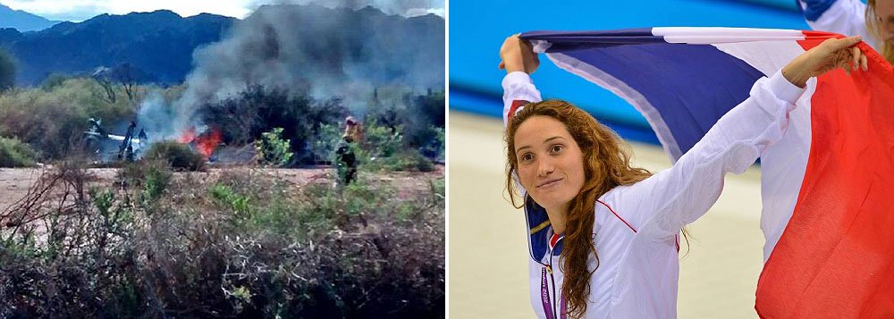 Dois helicópteros se chocaram em pleno voo, nas montanhas da zona turística de La Rioja, no Noroeste da Argentina, durante as filmagens de um reality show; a velejadora Florence Arthaud, a campeã olímpica de natação Camille Muffat e o pugilista olímpico Alexis Vastine estão entre os mortos (Foto: Roberta Namour) Dois helicópteros se chocaram em pleno voo, nas montanhas da zona turística de La Rioja, no Noroeste da Argentina, durante as filmagens de um reality show; a velejadora Florence Arthaud, a campeã olímpica de natação Camille Muffat e o pugilista olímpico Alexis Vastine estão entre os mortos