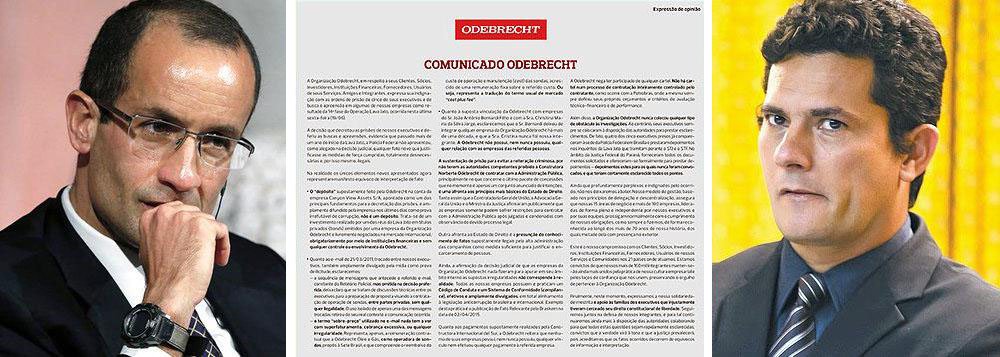 Instituto de Defesa do Direito de Defesa contesta despacho do juiz Sérgio Moro sobre comunicado da Odebrecht; “Causa perplexidade que, em pleno caminhar das investigações, o juiz que ainda deverá sentenciar os investigados já se mostre convencido de uma versão, e, pior, tome como afrontosa qualquer manifestação cujo conteúdo contrarie sua convicção” (Foto: Roberta Namour) Instituto de Defesa do Direito de Defesa contesta despacho do juiz Sérgio Moro sobre comunicado da Odebrecht; “Causa perplexidade que, em pleno caminhar das investigações, o juiz que ainda deverá sentenciar os investigados já se mostre convencido de uma versão, e, pior, tome como afrontosa qualquer manifestação cujo conteúdo contrarie sua convicção”
