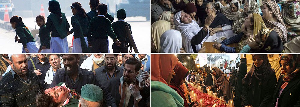 O Paquistão acordou hoje nesta quarta-feira de luto, com bandeiras a meio-mastro, escolas fechadas e com o início dos funerais, após o massacre feito pelos talibãs em uma escola de Peshawar, no Noroeste do país, que deixou 141 mortos, a maioria crianças (Foto: Leonardo Attuch) O Paquistão acordou hoje nesta quarta-feira de luto, com bandeiras a meio-mastro, escolas fechadas e com o início dos funerais, após o massacre feito pelos talibãs em uma escola de Peshawar, no Noroeste do país, que deixou 141 mortos, a maioria crianças