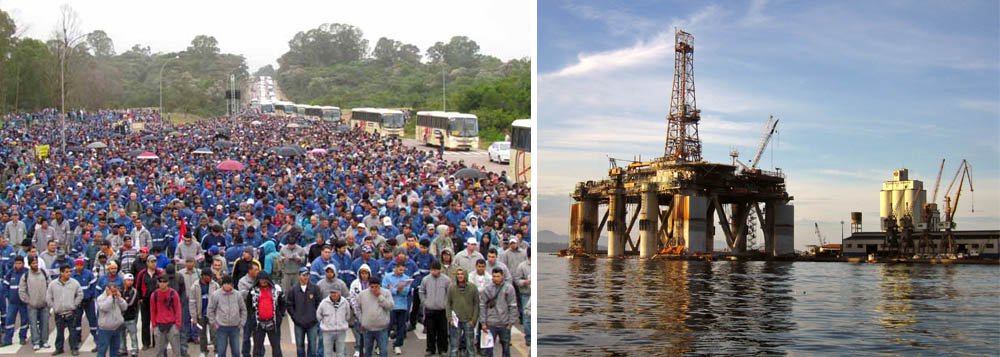Federação Única dos Petroleiros, filiada à CUT, organiza ato do pré-sal contra ‘ameaça Marina Silva’, que defende mudanças na política energética; bancários da Caixa e do Banco do Brasil também preparam manifestação contra proposta da candidata do PSB de propor maior financiamento privado a programas de habitação; principal líder do MST, João Pedro Stédile, levanta classe sobre tema da reforma agrária (Foto: Roberta Namour) Federação Única dos Petroleiros, filiada à CUT, organiza ato do pré-sal contra ‘ameaça Marina Silva’, que defende mudanças na política energética; bancários da Caixa e do Banco do Brasil também preparam manifestação contra proposta da candidata do PSB de propor maior financiamento privado a programas de habitação; principal líder do MST, João Pedro Stédile, levanta classe sobre tema da reforma agrária
