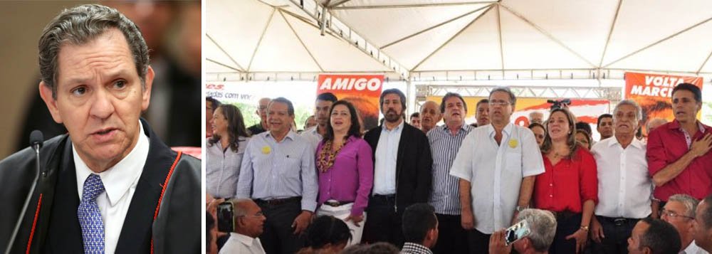 Ministro João Otávio de Noronha, do Tribunal Superior Eleitoral, proferiu decisão monocrática que considera válidas a convenção do PMDB do Tocantins e as coligações que o partido realizou nas eleições deste ano; a intervenção da Executiva Nacional do PMDB no Diretório Estadual e seus atos decorrentes haviam sido questionados pela coligação Renova Tocantins, que apoiou o governador Sandoval Cardoso; "Não possuem legitimidade a coligação, qualquer candidato ou partido político alheio à convenção para impugnar o registro de candidatura de outra agremiação partidária”, disse o ministro
(Foto: Aquiles Lins) Ministro João Otávio de Noronha, do Tribunal Superior Eleitoral, proferiu decisão monocrática que considera válidas a convenção do PMDB do Tocantins e as coligações que o partido realizou nas eleições deste ano; a intervenção da Executiva Nacional do PMDB no Diretório Estadual e seus atos decorrentes haviam sido questionados pela coligação Renova Tocantins, que apoiou o governador Sandoval Cardoso; "Não possuem legitimidade a coligação, qualquer candidato ou partido político alheio à convenção para impugnar o registro de candidatura de outra agremiação partidária”, disse o ministro