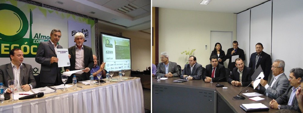 Entidades empresariais do Estado, representadas pelo Fórum Empresarial de Sergipe, estão entregando aos principais candidatos a governador um documento com demandas e propostas, que, na avaliação da classe, merecem ser priorizadas pelo novo governo; Eduardo Amorim, postulante do PSC, já recebeu o material na última semana, que também será entregue ao governador Jackson Barreto, candidato à reeleição pelo PMDB; propostas são apresentadas em dois grupos: o primeiro diz respeito às diretrizes gerais que devem nortear o próximo período governamental; o segundo relaciona demandas que os setores econômicos do Estado apresentam para o melhor desempenho de suas respectivas áreas (Foto: Valter Lima) Entidades empresariais do Estado, representadas pelo Fórum Empresarial de Sergipe, estão entregando aos principais candidatos a governador um documento com demandas e propostas, que, na avaliação da classe, merecem ser priorizadas pelo novo governo; Eduardo Amorim, postulante do PSC, já recebeu o material na última semana, que também será entregue ao governador Jackson Barreto, candidato à reeleição pelo PMDB; propostas são apresentadas em dois grupos: o primeiro diz respeito às diretrizes gerais que devem nortear o próximo período governamental; o segundo relaciona demandas que os setores econômicos do Estado apresentam para o melhor desempenho de suas respectivas áreas