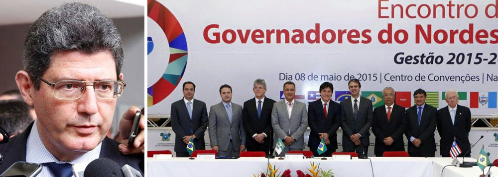 Durante o 3º Encontro de Governadores do Nordeste, em Natal, no Rio Grande do Norte, O governador de Alagoas, Renan Filho (PMDB-AL), teve uma reunião com o ministro da Fazenda, Joaquim Levy, na qual defendeu investimentos prioritários para Alagoas, caso do Canal do Sertão e as adutoras que derivam dele ,duplicação da BR-101 e Minha Casa, Minha Vida; de acordo com Renan Filho, Joaquim Levy se mostrou aberto ao diálogo e pediu que os governadores elaborem uma carteira de investimentos prioritários (Foto: Voney Malta) Durante o 3º Encontro de Governadores do Nordeste, em Natal, no Rio Grande do Norte, O governador de Alagoas, Renan Filho (PMDB-AL), teve uma reunião com o ministro da Fazenda, Joaquim Levy, na qual defendeu investimentos prioritários para Alagoas, caso do Canal do Sertão e as adutoras que derivam dele ,duplicação da BR-101 e Minha Casa, Minha Vida; de acordo com Renan Filho, Joaquim Levy se mostrou aberto ao diálogo e pediu que os governadores elaborem uma carteira de investimentos prioritários
