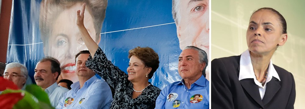 Em evento de campanha em Jales (SP), a presidente Dilma Rousseff mandou mais um recado a Marina Silva, candidata do PSB, embora não tenha citado seu nome; a petista criticou "aqueles que pretendem governar prescindindo dos partidos políticos"; ao lado de seu vice, Michel Temer e do candidato do PMDB ao governo de São Paulo, Paulo Skaf, ela exaltou a aliança com os peemedebistas, disse que a legenda é "o partido da democracia", e alfinetou Marina; "Numa democracia, quem não governa com partidos está flertando com o autoritarismo. No mundo, não há um único lugar que se governa sem partidos" (Foto: Romulo Faro) Em evento de campanha em Jales (SP), a presidente Dilma Rousseff mandou mais um recado a Marina Silva, candidata do PSB, embora não tenha citado seu nome; a petista criticou "aqueles que pretendem governar prescindindo dos partidos políticos"; ao lado de seu vice, Michel Temer e do candidato do PMDB ao governo de São Paulo, Paulo Skaf, ela exaltou a aliança com os peemedebistas, disse que a legenda é "o partido da democracia", e alfinetou Marina; "Numa democracia, quem não governa com partidos está flertando com o autoritarismo. No mundo, não há um único lugar que se governa sem partidos"