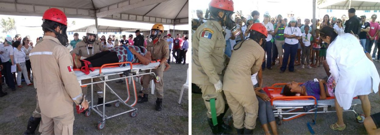 Moradores dos bairros do Trapiche e do Pontal, em Maceió, participaram do simulado de emergência realizado pela Braskem; objetivo é preparar os moradores do entorno da fábrica e as entidades responsáveis pelo socorro e segurança prontos para agir em caso de acidentes ou vazamentos (Foto: Voney Malta) Moradores dos bairros do Trapiche e do Pontal, em Maceió, participaram do simulado de emergência realizado pela Braskem; objetivo é preparar os moradores do entorno da fábrica e as entidades responsáveis pelo socorro e segurança prontos para agir em caso de acidentes ou vazamentos