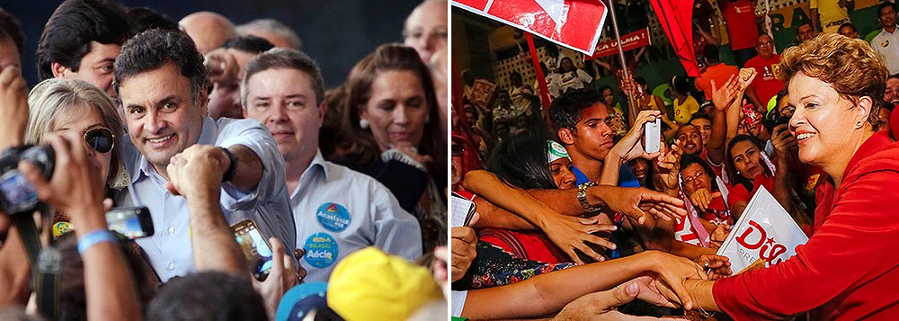 Ao comparar números de Ibope e Datafolha nas duas regiões, preferência do eleitorado da candidata à reeleição pelo PT, Dilma Rousseff, e do tucano Aécio Neves chegam a ter até 28 pontos de diferença entre uma mostra e outra; no Sul, por exemplo, a diferença pró Aécio é de 28 pontos pelo Ibope e de 9 pontos pelo Datafolha (Foto: Gisele Federicce) Ao comparar números de Ibope e Datafolha nas duas regiões, preferência do eleitorado da candidata à reeleição pelo PT, Dilma Rousseff, e do tucano Aécio Neves chegam a ter até 28 pontos de diferença entre uma mostra e outra; no Sul, por exemplo, a diferença pró Aécio é de 28 pontos pelo Ibope e de 9 pontos pelo Datafolha