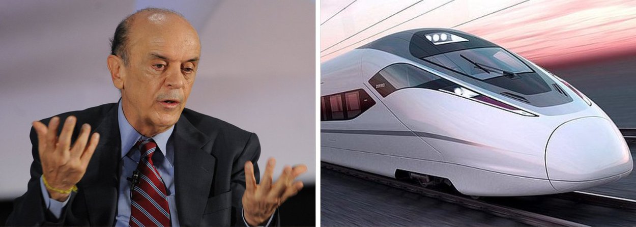 Senador eleito por São Paulo, José Serra (PSDB), fez ontem uma confissão grave; ele afirmou para uma plateia de simpatizantes ao PSDB que inseriu Campinas no projeto do trem-bala, para atrasá-lo; Serra disse considerar "hilariante" a proposta do projeto do trem-bala, que ligaria São Paulo, Rio de Janeiro e Campinas; para o tucano, o projeto é "falido"; Serra fez a alteração quando era governador de São Paulo (Foto: Valter Lima) www.brasil247.com - Senador eleito por São Paulo, José Serra (PSDB), fez ontem uma confissão grave; ele afirmou para uma plateia de simpatizantes ao PSDB que inseriu Campinas no projeto do trem-bala, para atrasá-lo; Serra disse considerar "hilariante" a proposta do projeto do trem-bala, que ligaria São Paulo, Rio de Janeiro e Campinas; para o tucano, o projeto é "falido"; Serra fez a alteração quando era governador de São Paulo