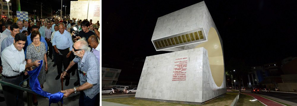O Monumento a Clériston Andrade, um dos principais símbolos de Salvador, localizado na Avenida Anita Garibaldi e que sofreu incêndio em outubro de 2013, foi entregue completamente recuperado pelo prefeito ACM Neto ontem (30) à noite; "Tivemos a infelicidade de o fogo ter destruído quase todo o monumento. Iniciamos, então, um processo bastante demorado, porém necessário, para que ele resgatasse suas características originais, mas, sobretudo, para que tivesse ainda mais vida, com uma nova iluminação e a nova praça construída no entorno. Essa é mais uma prova de que Salvador, aos poucos, tem de volta seus espaços e equipamentos públicos" disse o prefeito (Foto: Romulo Faro) O Monumento a Clériston Andrade, um dos principais símbolos de Salvador, localizado na Avenida Anita Garibaldi e que sofreu incêndio em outubro de 2013, foi entregue completamente recuperado pelo prefeito ACM Neto ontem (30) à noite; "Tivemos a infelicidade de o fogo ter destruído quase todo o monumento. Iniciamos, então, um processo bastante demorado, porém necessário, para que ele resgatasse suas características originais, mas, sobretudo, para que tivesse ainda mais vida, com uma nova iluminação e a nova praça construída no entorno. Essa é mais uma prova de que Salvador, aos poucos, tem de volta seus espaços e equipamentos públicos" disse o prefeito