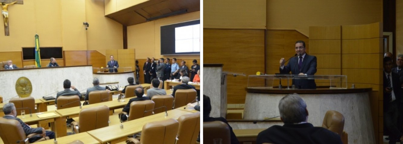 Num esforço para demonstrar dados positivos e contornar críticas, o secretário de Estado da Segurança Pública, Mendonça Prado, fez uma longa explanação na tarde desta segunda-feira (9), aos deputados estaduais na Assembleia Legislativa; por pouco mais de uma hora, Mendonça destacou ações da polícia na elucidação de crimes, investimentos do governo em tecnologias para o setor e apresentou seu plano de trabalho para o início da gestão: os deputados elogiaram a disposição do secretário e fizeram questionamentos e sugestões para reduzir os índices de violência no Estado (Foto: Valter Lima) Num esforço para demonstrar dados positivos e contornar críticas, o secretário de Estado da Segurança Pública, Mendonça Prado, fez uma longa explanação na tarde desta segunda-feira (9), aos deputados estaduais na Assembleia Legislativa; por pouco mais de uma hora, Mendonça destacou ações da polícia na elucidação de crimes, investimentos do governo em tecnologias para o setor e apresentou seu plano de trabalho para o início da gestão: os deputados elogiaram a disposição do secretário e fizeram questionamentos e sugestões para reduzir os índices de violência no Estado