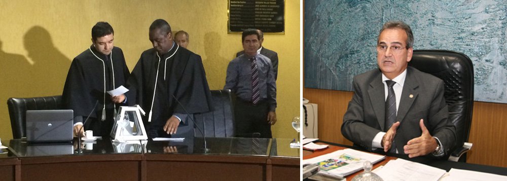 O conselheiro do Tribunal de Contas de Alagoas, Otávio Lessa, foi eleito por unanimidade como o novo presidente da Casa para o biênio 2015-2016; ele foi candidato único após a desistência de Cleide Beserra e de Cícero Amélio; também foram eleitos a conselheira Rosa Maria Albuquerque, para o cargo de vice-presidente, e o conselheiro Luis Eustáquio Toledo, que assume, pela sexta vez, o cargo de corregedor (Foto: Voney Malta) O conselheiro do Tribunal de Contas de Alagoas, Otávio Lessa, foi eleito por unanimidade como o novo presidente da Casa para o biênio 2015-2016; ele foi candidato único após a desistência de Cleide Beserra e de Cícero Amélio; também foram eleitos a conselheira Rosa Maria Albuquerque, para o cargo de vice-presidente, e o conselheiro Luis Eustáquio Toledo, que assume, pela sexta vez, o cargo de corregedor