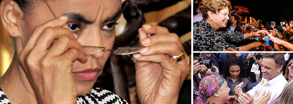 Após anteciparem estabilização da candidata do PSB à Presidência, Marina Silva, sondagens encomendadas pelo PT, da presidente Dilma Rousseff, e pelo PSDB, de Aécio Neves agora indicam os primeiros sinais de queda da adversária; desde que assumiu o lugar de Eduardo Campos, ex-senadora passou a ocupar lugar no 2° turno contra a presidente Dilma Rousseff, segundo o Ibope e o Datafolha (Foto: Roberta Namour) Após anteciparem estabilização da candidata do PSB à Presidência, Marina Silva, sondagens encomendadas pelo PT, da presidente Dilma Rousseff, e pelo PSDB, de Aécio Neves agora indicam os primeiros sinais de queda da adversária; desde que assumiu o lugar de Eduardo Campos, ex-senadora passou a ocupar lugar no 2° turno contra a presidente Dilma Rousseff, segundo o Ibope e o Datafolha