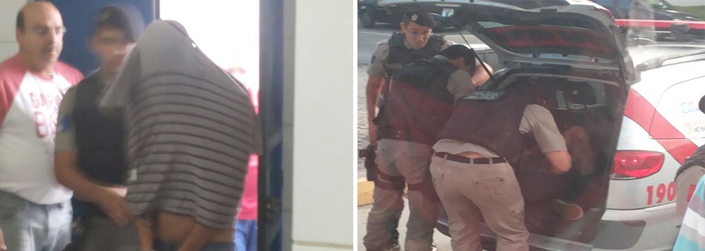 Passando férias em Maceió há dois dias, o ex-BBB, Yuri Fernandes foi preso acusado de agredir a namorada, Ângela Sousa, bailarina do programa do Faustão, da Rede Globo; na Central de Flagrantes ela apresentava ferimentos no rosto; pelos relatos os dois ingeriram bebidas alcoólicas; Yuri teria ficado chateado depois que a namorada pegou o celular dele para olhar mensagens publicadas em uma rede social (Foto: Voney Malta) Passando férias em Maceió há dois dias, o ex-BBB, Yuri Fernandes foi preso acusado de agredir a namorada, Ângela Sousa, bailarina do programa do Faustão, da Rede Globo; na Central de Flagrantes ela apresentava ferimentos no rosto; pelos relatos os dois ingeriram bebidas alcoólicas; Yuri teria ficado chateado depois que a namorada pegou o celular dele para olhar mensagens publicadas em uma rede social