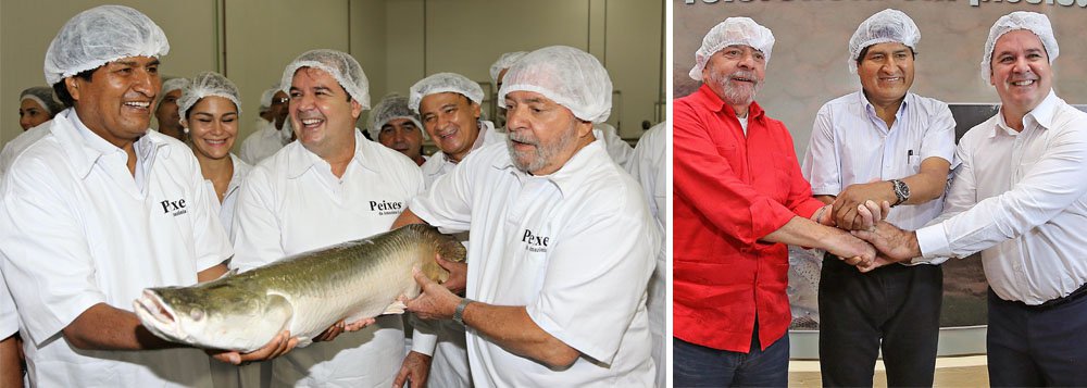 "Tem gente já achando que o governo acabou", protestou o ex-presidente, no Acre, onde esteve hoje com o presidente da Bolívia, Evo Morales, e com o governador Tião Viana (PT) em visita ao projeto Peixes da Amazônia, especializado na produção de peixes típicos da região; "A gente não pode medir o governo da companheira Dilma por cinco meses de governo", discursou Lula, que também defendeu o ajuste fiscal; "Quando a gente fala em ajuste fiscal, todo mundo se assusta, mas toda dona de casa faz ajuste fiscal, quando vê que o cofrinho tá vazio"; ele ressaltou que Dilma "tem compromisso com o povo trabalhador" e disse ainda que "o PT comete erros", mas que "quem cometer erro tem que pagar" (Foto: Gisele Federicce) "Tem gente já achando que o governo acabou", protestou o ex-presidente, no Acre, onde esteve hoje com o presidente da Bolívia, Evo Morales, e com o governador Tião Viana (PT) em visita ao projeto Peixes da Amazônia, especializado na produção de peixes típicos da região; "A gente não pode medir o governo da companheira Dilma por cinco meses de governo", discursou Lula, que também defendeu o ajuste fiscal; "Quando a gente fala em ajuste fiscal, todo mundo se assusta, mas toda dona de casa faz ajuste fiscal, quando vê que o cofrinho tá vazio"; ele ressaltou que Dilma "tem compromisso com o povo trabalhador" e disse ainda que "o PT comete erros", mas que "quem cometer erro tem que pagar"
