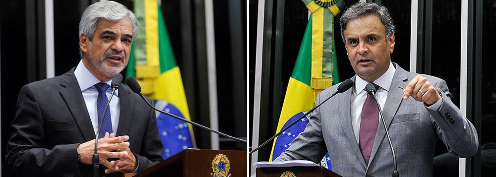 “Esta foi uma campanha com muitos excessos de parte a parte. A Presidenta Dilma foi vítima de agressões violentíssimas. No Brasil, talvez apenas Getúlio Vargas e João Goulart tenham sido submetidos ao cerco a que essa mulher foi submetida ao longo desses quatro anos”, rebateu ontem o líder do PT no Senado, em resposta a críticas do tucano; “E aí nós temos que dizer: não existem dois resultados. Existe um resultado. Vossa Excelência foi guerreiro, foi forte, teve uma grande votação, mas a vencedora é a presidenta Dilma Rousseff”, completou (Foto: Paulo Emílio) www.brasil247.com - “Esta foi uma campanha com muitos excessos de parte a parte. A Presidenta Dilma foi vítima de agressões violentíssimas. No Brasil, talvez apenas Getúlio Vargas e João Goulart tenham sido submetidos ao cerco a que essa mulher foi submetida ao longo desses quatro anos”, rebateu ontem o líder do PT no Senado, em resposta a críticas do tucano; “E aí nós temos que dizer: não existem dois resultados. Existe um resultado. Vossa Excelência foi guerreiro, foi forte, teve uma grande votação, mas a vencedora é a presidenta Dilma Rousseff”, completou