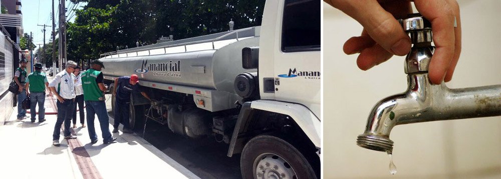Além dos transtornos causados pela falta d’água em Maceió por conta da manutenção de uma estação de tratamento, a população vem sofrendo com os altos valores cobrados para comprar água de carros-pipa, que chegam a R$ 600; previsão é que a Companhia de Saneamento de Alagoas (Casal) leve 30 dias para resolver o problema; até lá os bairros ficam em sistema de rodízio (Foto: Voney Malta) Além dos transtornos causados pela falta d’água em Maceió por conta da manutenção de uma estação de tratamento, a população vem sofrendo com os altos valores cobrados para comprar água de carros-pipa, que chegam a R$ 600; previsão é que a Companhia de Saneamento de Alagoas (Casal) leve 30 dias para resolver o problema; até lá os bairros ficam em sistema de rodízio