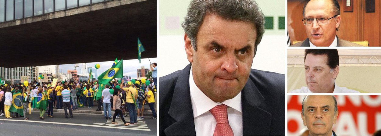 Discurso que pregou impeachment da presidente Dilma Rousseff e fala em "organização criminosa" para se referir ao PT não encontra seguidores em volume suficiente para fazer diferença; ao optar pela radicalização verbal, senador Aécio Neves passa a impressão de ainda estar em campanha eleitoral; líderes do PSDB como o senador José Serra e os governadores Geraldo Alckimin e Marconi Perillo não o acompanham; presença por 12 anos no poder em Minas Gerais deixa flanco aberto para denúncias que esvaziam discurso da moralidade; fracasso de manifestação contra Dilma no sábado 29, em São Paulo, se mostrou fim temporão da eleição de outubro, mas Aécio não dá mostras de que corrigirá seu rumo (Foto: Aline Lima) Discurso que pregou impeachment da presidente Dilma Rousseff e fala em "organização criminosa" para se referir ao PT não encontra seguidores em volume suficiente para fazer diferença; ao optar pela radicalização verbal, senador Aécio Neves passa a impressão de ainda estar em campanha eleitoral; líderes do PSDB como o senador José Serra e os governadores Geraldo Alckimin e Marconi Perillo não o acompanham; presença por 12 anos no poder em Minas Gerais deixa flanco aberto para denúncias que esvaziam discurso da moralidade; fracasso de manifestação contra Dilma no sábado 29, em São Paulo, se mostrou fim temporão da eleição de outubro, mas Aécio não dá mostras de que corrigirá seu rumo