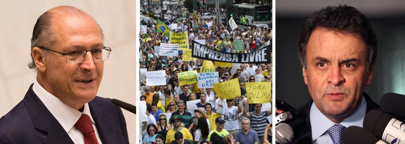 O governador de São Paulo, Geraldo Alckmin (PSDB-SP), negou que o PSDB tenha relação com as manifestações contra a presidente Dilma Rousseff marcadas para este domingo (15); para ele, o movimento é espontâneo; "Vai quem quiser. É da sociedade civil"; a declaração do governador acontece um dia após o senador e presidente nacional do PSDB, Aécio Neves, declarar o apoio do partido aos protestos (Foto: Paulo Emílio) O governador de São Paulo, Geraldo Alckmin (PSDB-SP), negou que o PSDB tenha relação com as manifestações contra a presidente Dilma Rousseff marcadas para este domingo (15); para ele, o movimento é espontâneo; "Vai quem quiser. É da sociedade civil"; a declaração do governador acontece um dia após o senador e presidente nacional do PSDB, Aécio Neves, declarar o apoio do partido aos protestos