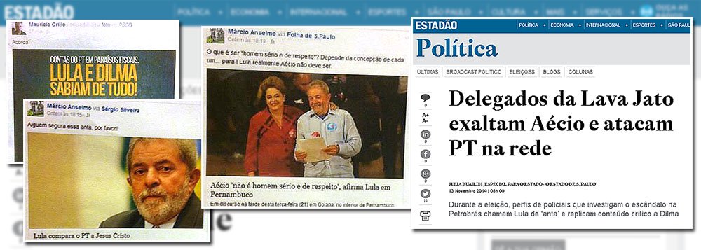 Durante a campanha eleitoral, perfis de policiais da Superintendência da Polícia Federal do Paraná, que atuam na operação que investiga o esquema comandado pelo doleiro Alberto Youssef, chamaram o ex-presidente Lula de ‘anta’ e compartilharam reportagens a favor do então candidato tucano Aécio Neves; revelação, da jornalista Julia Dualibi, aponta politização da Operação Lava-Jato; ministro da Justiça, José Eduardo Cardozo, poderá tomar medidas disciplinares (Foto: Roberta Namour) www.brasil247.com - Durante a campanha eleitoral, perfis de policiais da Superintendência da Polícia Federal do Paraná, que atuam na operação que investiga o esquema comandado pelo doleiro Alberto Youssef, chamaram o ex-presidente Lula de ‘anta’ e compartilharam reportagens a favor do então candidato tucano Aécio Neves; revelação, da jornalista Julia Dualibi, aponta politização da Operação Lava-Jato; ministro da Justiça, José Eduardo Cardozo, poderá tomar medidas disciplinares