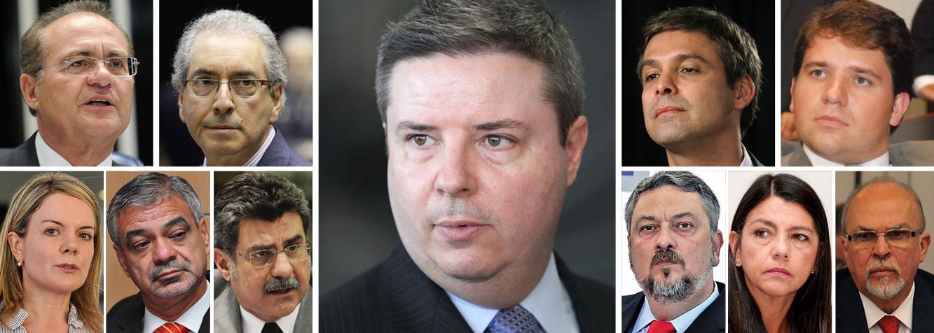 Finalmente foi liberada, na noite desta sexta (6) a lista dos políticos contra os quais a Procuradoria-Geral da República recomendou abertura de inquérito por envolvimento no esquema de corrupção investigado pela Operação Lava Jato; são 22 deputados federais e 12 senadores; há ainda 12 ex-deputados e uma ex-governadora; o ministro Teori Zavascki, relator no STF da investigação, anunciou os nomes e seu despacho acatando os pedidos do procurador-geral Rodrigo Janot; Antonio Anastasia é único tucano na lista, que tem nomes como Renan Calheiros, Eduardo Cunha, Arthur Lira, Lindberg Farias, Gleise Hoffman, Humberto Costa, Fernando Collor, Romero Jucá, Antonio Palocci, Roseana Sarney (Foto: Valter Lima) Finalmente foi liberada, na noite desta sexta (6) a lista dos políticos contra os quais a Procuradoria-Geral da República recomendou abertura de inquérito por envolvimento no esquema de corrupção investigado pela Operação Lava Jato; são 22 deputados federais e 12 senadores; há ainda 12 ex-deputados e uma ex-governadora; o ministro Teori Zavascki, relator no STF da investigação, anunciou os nomes e seu despacho acatando os pedidos do procurador-geral Rodrigo Janot; Antonio Anastasia é único tucano na lista, que tem nomes como Renan Calheiros, Eduardo Cunha, Arthur Lira, Lindberg Farias, Gleise Hoffman, Humberto Costa, Fernando Collor, Romero Jucá, Antonio Palocci, Roseana Sarney