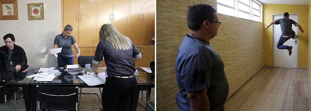 Policiais da Delegacia Fazendária estão fazendo a Operação Sindicato do Crime para desmantelar uma quadrilha que se instalou no Sindicato dos Empregados do Comércio das cidades de Niterói, São Gonçalo, Itaboraí, Maricá, Rio Bonito, Saquarema, Silva Jardim e Tanguá; segundo as investigações da polícia, Rita Cacia da Silva Rodrigues, presidente do sindicato, usava "laranjas" para desviar a taxa paga por comerciantes para que seus funcionários trabalhem nos domingos e nos feriados
(Foto: Leonardo Lucena) Policiais da Delegacia Fazendária estão fazendo a Operação Sindicato do Crime para desmantelar uma quadrilha que se instalou no Sindicato dos Empregados do Comércio das cidades de Niterói, São Gonçalo, Itaboraí, Maricá, Rio Bonito, Saquarema, Silva Jardim e Tanguá; segundo as investigações da polícia, Rita Cacia da Silva Rodrigues, presidente do sindicato, usava "laranjas" para desviar a taxa paga por comerciantes para que seus funcionários trabalhem nos domingos e nos feriados