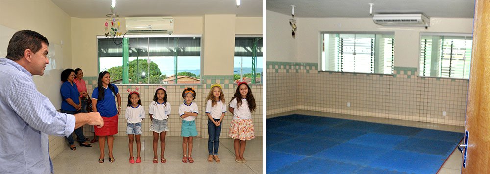 A Prefeitura de Palmas já investiu R$ 1,67 milhão em climatização nas escolas da Capital; segundo a prefeitura, com o recurso, foram adquiridos 577 aparelhos de ar-condicionado, cuja maioria já foi instalado em 37 unidades educacionais; receberam os equipamentos 22 Centros Municipais de Educação Infantil (CMEI) e 13 escolas, sendo que 11 delas são de Tempo Integral (Foto: Aquiles Lins) A Prefeitura de Palmas já investiu R$ 1,67 milhão em climatização nas escolas da Capital; segundo a prefeitura, com o recurso, foram adquiridos 577 aparelhos de ar-condicionado, cuja maioria já foi instalado em 37 unidades educacionais; receberam os equipamentos 22 Centros Municipais de Educação Infantil (CMEI) e 13 escolas, sendo que 11 delas são de Tempo Integral