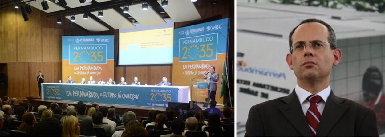 Governo de Pernambuco apresentou o Projeto PE 2035, com o objetivo de estabelecer uma série de metas e propostas de desenvolvimento para próximos 20 anos; secretário de Planejamento Frederico Amâncio (foto) disse que o projeto não estabelece prioridades, mas sim metas a serem alcançadas, desde a mobilidade e a educação até a gestão pública e o Judiciário; "São os próximos governos que vão estabelecer suas prioridades"; projeto foi orçado em R$ 3 milhões e custeados pelo Movimento Brasil Competitivo (Foto: Leonardo Lucena) Governo de Pernambuco apresentou o Projeto PE 2035, com o objetivo de estabelecer uma série de metas e propostas de desenvolvimento para próximos 20 anos; secretário de Planejamento Frederico Amâncio (foto) disse que o projeto não estabelece prioridades, mas sim metas a serem alcançadas, desde a mobilidade e a educação até a gestão pública e o Judiciário; "São os próximos governos que vão estabelecer suas prioridades"; projeto foi orçado em R$ 3 milhões e custeados pelo Movimento Brasil Competitivo