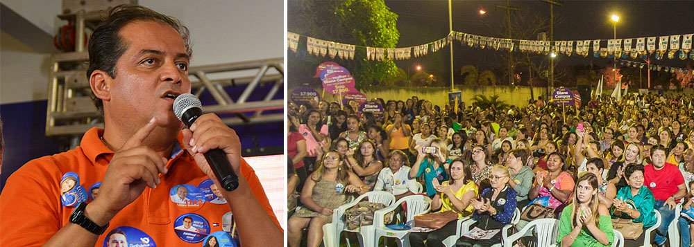 O candidato a senador Eduardo Gomes, da coligação "A mudança que a gente vê", percorreu nessa segunda-feira, 1º, seis municípios da região noroeste, junto com o governador Sandoval Cardoso, onde realizaram carreatas e reuniões; Gomes apresentou propostas e destacou suas emendas conquistadas para região enquanto deputado federal; no percurso das cidades, Gomes e Sandoval viram a transformação do estado, as cidades mais bonitas e as ruas asfaltadas com a execução do programa Pró-Município;. "Quem está viajando fazendo politica, inclusive a oposição, passa pelas ruas das cidades e vê boas estradas e ruas asfaltadas, e quem tem feito isso é nosso governador Sandoval Cardoso", afirmou (Foto: Aquiles Lins) O candidato a senador Eduardo Gomes, da coligação "A mudança que a gente vê", percorreu nessa segunda-feira, 1º, seis municípios da região noroeste, junto com o governador Sandoval Cardoso, onde realizaram carreatas e reuniões; Gomes apresentou propostas e destacou suas emendas conquistadas para região enquanto deputado federal; no percurso das cidades, Gomes e Sandoval viram a transformação do estado, as cidades mais bonitas e as ruas asfaltadas com a execução do programa Pró-Município;. "Quem está viajando fazendo politica, inclusive a oposição, passa pelas ruas das cidades e vê boas estradas e ruas asfaltadas, e quem tem feito isso é nosso governador Sandoval Cardoso", afirmou