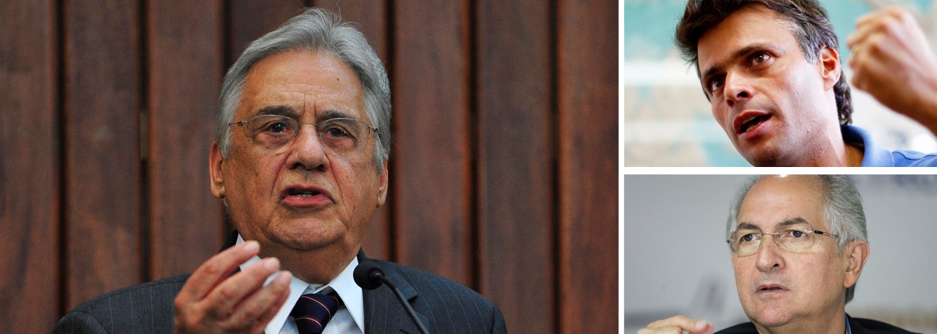 O ex-presidente Fernando Henrique Cardoso irá atuar em defesa de Leopoldo López e Antonio Ledezma, líderes opositores ao governo de Nicolas Maduro, na Venezuela; convite para integrar um grupo formado por diversos políticos para atuar na defesa dos opositores de Maduro foi feito por meio de um telefonema do ex-premiê espanhol Felipe González; "Já passou da hora de as vozes democráticas e especialmente os governos democráticos da América Latina protestarem contra os abusos praticados pelo governo da Venezuela", disse FHC (Foto: Paulo Emílio) O ex-presidente Fernando Henrique Cardoso irá atuar em defesa de Leopoldo López e Antonio Ledezma, líderes opositores ao governo de Nicolas Maduro, na Venezuela; convite para integrar um grupo formado por diversos políticos para atuar na defesa dos opositores de Maduro foi feito por meio de um telefonema do ex-premiê espanhol Felipe González; "Já passou da hora de as vozes democráticas e especialmente os governos democráticos da América Latina protestarem contra os abusos praticados pelo governo da Venezuela", disse FHC