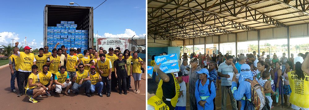 Um dia depois da Secretaria de Segurança Pública do Estado cortar o ponto de 551 policiais civis em greve, a categoria realizou mobilização no Jardim Taquari, na região Sul de Palmas, onde fez a doação de 2,8 mil litros de leite; instituição assistencial Sementinha do Verbo, e o Lar Batista, em Luzimangues, também receberam; mesmo com funcionamento de delegacias, presidente do Sinpol afirmou que a mobilização dos policiais civis na greve segue total; nova rodada de negociações com o governo deve acontecer nesta quarta-feira, 1º
(Foto: Aquiles Lins) Um dia depois da Secretaria de Segurança Pública do Estado cortar o ponto de 551 policiais civis em greve, a categoria realizou mobilização no Jardim Taquari, na região Sul de Palmas, onde fez a doação de 2,8 mil litros de leite; instituição assistencial Sementinha do Verbo, e o Lar Batista, em Luzimangues, também receberam; mesmo com funcionamento de delegacias, presidente do Sinpol afirmou que a mobilização dos policiais civis na greve segue total; nova rodada de negociações com o governo deve acontecer nesta quarta-feira, 1º