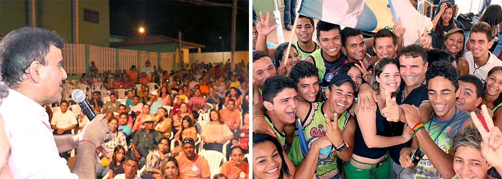 Candidato a deputado estadual, Eduardo Siqueira Campos (PTB) cumpriu agenda de campanha na região do Bico do Papagaio e sudeste do Tocantins nesse fim de semana e feriado; candidato destacou a criação de três campi da Unitins, que ampliaram em 1.500 vagas o acesso a ensino superior gratuito no estado; "E com a graça de Deus, serão abertas mais oportunidades para que mais jovens possam estudar sem o medo de ter de parar no meio do caminho, interrompendo sonhos e a busca por uma realização, uma vida melhor que só a educação proporciona", disse; no Bico, Eduardo esteve em São Sebastião, Buriti, São Miguel e Sítio Novo; já no Sudeste, o candidato visitou Natividade e em Arraias, na companhia do governador e candidato à reeleição, Sandoval Cardoso
(Foto: Aquiles Lins) Candidato a deputado estadual, Eduardo Siqueira Campos (PTB) cumpriu agenda de campanha na região do Bico do Papagaio e sudeste do Tocantins nesse fim de semana e feriado; candidato destacou a criação de três campi da Unitins, que ampliaram em 1.500 vagas o acesso a ensino superior gratuito no estado; "E com a graça de Deus, serão abertas mais oportunidades para que mais jovens possam estudar sem o medo de ter de parar no meio do caminho, interrompendo sonhos e a busca por uma realização, uma vida melhor que só a educação proporciona", disse; no Bico, Eduardo esteve em São Sebastião, Buriti, São Miguel e Sítio Novo; já no Sudeste, o candidato visitou Natividade e em Arraias, na companhia do governador e candidato à reeleição, Sandoval Cardoso