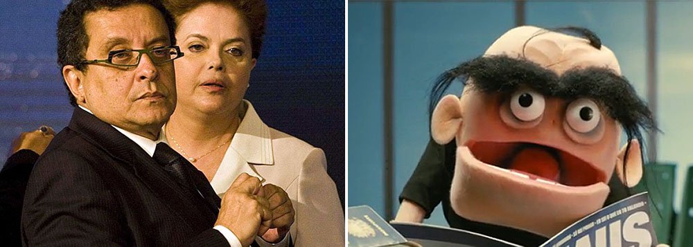 Inspirado em figuras ranzinzas do cinema e da TV, como o Gru, do "Malvado Favorito", e "Seu Saraiva", do programa de TV "Zorra Total", personagem rabugento criado pelo marqueteiro João Santana ironiza ataques de adversários da presidente, com o mote: "Chega de pessimismo. Pense positivo, pense Dilma" (Foto: Roberta Namour) www.brasil247.com - Inspirado em figuras ranzinzas do cinema e da TV, como o Gru, do "Malvado Favorito", e "Seu Saraiva", do programa de TV "Zorra Total", personagem rabugento criado pelo marqueteiro João Santana ironiza ataques de adversários da presidente, com o mote: "Chega de pessimismo. Pense positivo, pense Dilma"