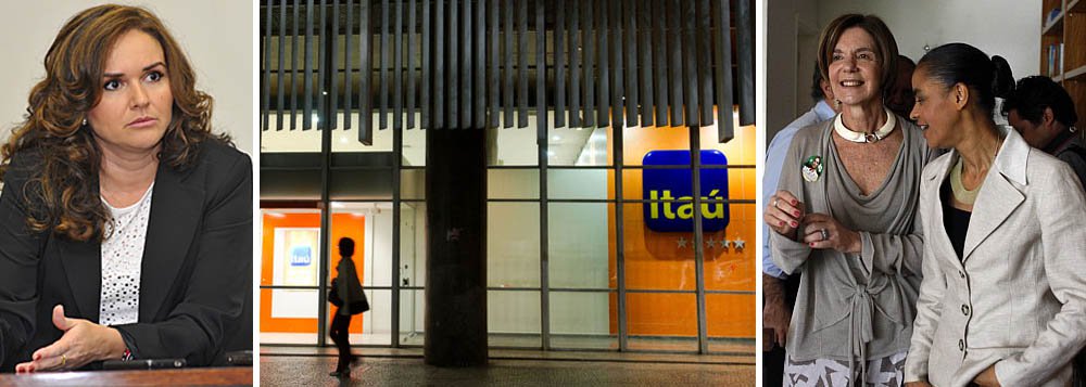 Em entrevista a Eduardo Guimarães, do Blog da Cidadania, Juvandia Moreira, presidente do Sindicato dos Bancários de São Paulo, afirma que o banco Itaú, que tem Neca Setúbal, coordenadora do programa de governo de Marina Silva, como acionista, é o que tem a pior relação com os trabalhadores; "Se você olhar os últimos anos, o Itaú foi o banco mais agressivo em termos de demissões. Repito: é o banco com o qual o sindicato mais teve problemas", diz ela; de acordo com Guimarães, "não é Neca Setubal que está na campanha de Marina, mas o banco dela" (Foto: Leonardo Attuch) Em entrevista a Eduardo Guimarães, do Blog da Cidadania, Juvandia Moreira, presidente do Sindicato dos Bancários de São Paulo, afirma que o banco Itaú, que tem Neca Setúbal, coordenadora do programa de governo de Marina Silva, como acionista, é o que tem a pior relação com os trabalhadores; "Se você olhar os últimos anos, o Itaú foi o banco mais agressivo em termos de demissões. Repito: é o banco com o qual o sindicato mais teve problemas", diz ela; de acordo com Guimarães, "não é Neca Setubal que está na campanha de Marina, mas o banco dela"
