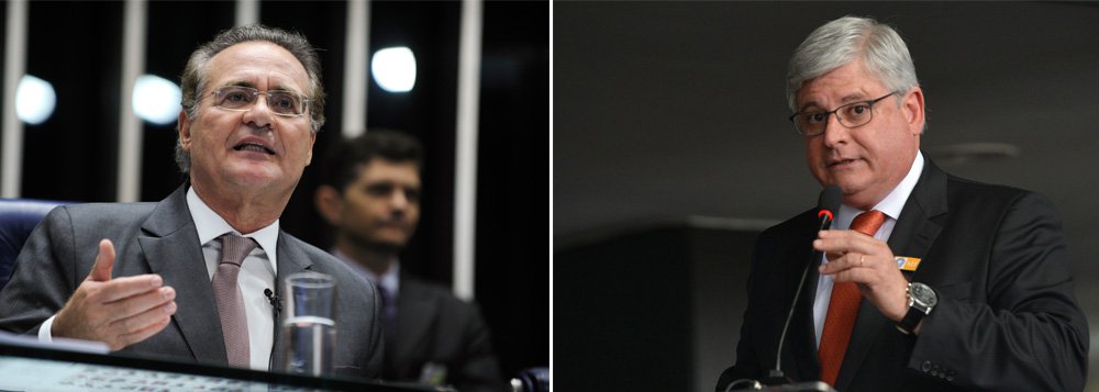De acordo com o procurador-geral Rodrigo Janot, o presidente do Congresso, Renan Calheiros (PMDB-AL), teria sido favorecido pela "realização de doações 'oficiais', devidamente declaradas, pelas construtoras ou empresas coligadas, diretamente para os políticos ou para o diretório nacional ou estadual do partido respectivo, as quais, em verdade, consistiam em propinas pagas e disfarçadas do seu real propósito"; Renan promete reagir e deve propor até uma CPI sobre o MP (Foto: Leonardo Attuch) De acordo com o procurador-geral Rodrigo Janot, o presidente do Congresso, Renan Calheiros (PMDB-AL), teria sido favorecido pela "realização de doações 'oficiais', devidamente declaradas, pelas construtoras ou empresas coligadas, diretamente para os políticos ou para o diretório nacional ou estadual do partido respectivo, as quais, em verdade, consistiam em propinas pagas e disfarçadas do seu real propósito"; Renan promete reagir e deve propor até uma CPI sobre o MP