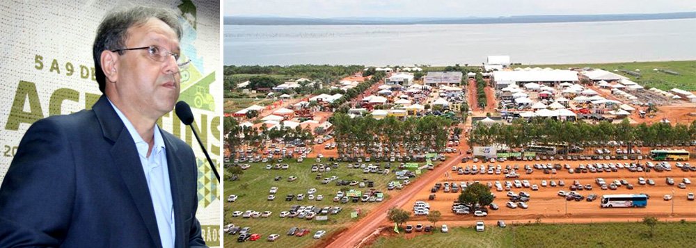 A Agrotins Brasil 2015, maior feira agropecuária da região Norte do país, foi lançada nesta terça-feira, 31, pelo governador Marcelo Miranda (PMDB); 15ª edição da feira tem como tema a Cadeia Produtiva de Grãos e ocorrerá entre os dias 5 e 9 de maio, no Centro Agrotecnológico de Palmas, localizado na TO-050, em Palmas; expectativa do governo é que a Agrotins movimente R$ 580 milhões em negócios e receba cerca de 95 mil pessoas; "Vamos fazer homenagens aos produtores, instituições, empreendedores que transformaram o Tocantins num celeiro de grãos e uma nova vibrante e sustentável fronteira do agronegócio brasileiro", afirmou o governador (Foto: Aquiles Lins) A Agrotins Brasil 2015, maior feira agropecuária da região Norte do país, foi lançada nesta terça-feira, 31, pelo governador Marcelo Miranda (PMDB); 15ª edição da feira tem como tema a Cadeia Produtiva de Grãos e ocorrerá entre os dias 5 e 9 de maio, no Centro Agrotecnológico de Palmas, localizado na TO-050, em Palmas; expectativa do governo é que a Agrotins movimente R$ 580 milhões em negócios e receba cerca de 95 mil pessoas; "Vamos fazer homenagens aos produtores, instituições, empreendedores que transformaram o Tocantins num celeiro de grãos e uma nova vibrante e sustentável fronteira do agronegócio brasileiro", afirmou o governador