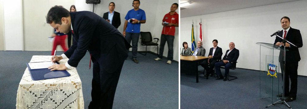 O governador Renan Filho (PMDB) assinou a licitação para duplicação do gasoduto entre Pilar e Marechal Deodoro, municípios da grande Maceió, com 14Km de extensão e um custo previsto de R$ 11 milhões; outro gasoduto deverá ser construído de Penedo a Arapiraca (Foto: Voney Malta) O governador Renan Filho (PMDB) assinou a licitação para duplicação do gasoduto entre Pilar e Marechal Deodoro, municípios da grande Maceió, com 14Km de extensão e um custo previsto de R$ 11 milhões; outro gasoduto deverá ser construído de Penedo a Arapiraca