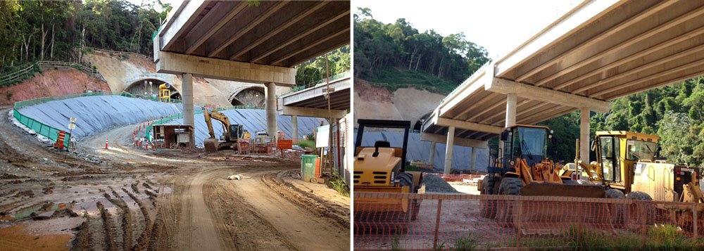 O governo do Estado diz que é crítico o ritmo das obras do chamado lote 1 do Rodoanel Norte e admite que o contrato pode ser rescindido com o consórcio liderado pela empreiteira Mendes Junior, responsável pela obra e uma das construtoras investigadas pela Operação Lava Jato; o trecho em questão tem 43,9 km de extensão, liga a ala Oeste do anel viário à Presidente Dutra e foi orçado em R$ 6,85 bilhões (R$ 647,6 milhões à Mendes Junior); com previsão inicial de entrega para janeiro de 2016, o trecho já teve sua entrega prorrogada para julho de 2017 (Foto: Romulo Faro) O governo do Estado diz que é crítico o ritmo das obras do chamado lote 1 do Rodoanel Norte e admite que o contrato pode ser rescindido com o consórcio liderado pela empreiteira Mendes Junior, responsável pela obra e uma das construtoras investigadas pela Operação Lava Jato; o trecho em questão tem 43,9 km de extensão, liga a ala Oeste do anel viário à Presidente Dutra e foi orçado em R$ 6,85 bilhões (R$ 647,6 milhões à Mendes Junior); com previsão inicial de entrega para janeiro de 2016, o trecho já teve sua entrega prorrogada para julho de 2017