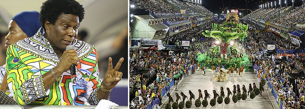 Intérprete da escola campeã do Carnaval do Rio, ele rebateu a polêmica sobre o suposto patrocínio da Guiné Equatorial: "Se não fosse a contravenção meter a mão no bolso, organizar, ainda estaria naquele negócio de armar e desarmar, arquibancada caindo, desfile terminando às 14h. Cada escola desfilando 2 ou 3 horas, a hora que quer. Se temos hoje o maior espetáculo do planeta, agradeça à contravenção" (Foto: Roberta Namour) www.brasil247.com - Intérprete da escola campeã do Carnaval do Rio, ele rebateu a polêmica sobre o suposto patrocínio da Guiné Equatorial: "Se não fosse a contravenção meter a mão no bolso, organizar, ainda estaria naquele negócio de armar e desarmar, arquibancada caindo, desfile terminando às 14h. Cada escola desfilando 2 ou 3 horas, a hora que quer. Se temos hoje o maior espetáculo do planeta, agradeça à contravenção"