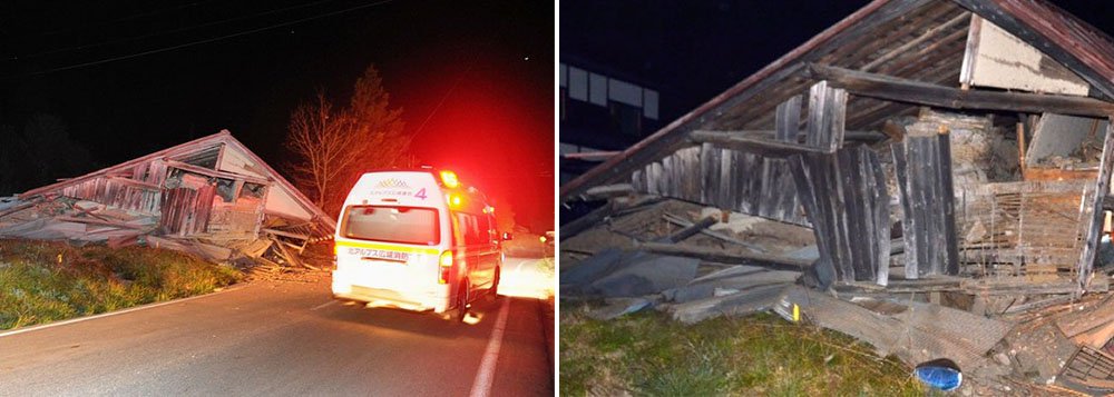 Um terremoto de magnitude preliminar 6,8 atingiu a região central do Japão na noite de sábado, deixando ao menos cinco pessoas presas sob os escombros de casas que desabaram, informou a emissora estatal de televisão NHK; a Agência Meteorológica do Japão disse que não foi emitido alerta de tsunami após o tremor, que pôde ser sentido na capital Tóquio, a 180 quilômetros de distância (Foto: Leonardo Attuch) Um terremoto de magnitude preliminar 6,8 atingiu a região central do Japão na noite de sábado, deixando ao menos cinco pessoas presas sob os escombros de casas que desabaram, informou a emissora estatal de televisão NHK; a Agência Meteorológica do Japão disse que não foi emitido alerta de tsunami após o tremor, que pôde ser sentido na capital Tóquio, a 180 quilômetros de distância