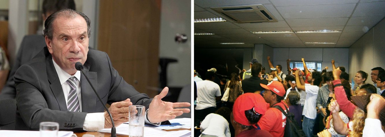 Senador Aloysio Nunes (PSDB-SP) pediu ao Ministério da Justiça que acione a Polícia Federal para investigar invasão de reunião da Comissão Técnica Nacional de Biossegurança (CTNBio), em Brasília, no último dia 5, por integrantes da Via Campesina e do Movimento dos Trabalhadores Sem Terra; tucano classificou como inominável a destruição de mudas de eucalipto cultivadas há 14 anos para pesquisa genética por mulheres do MST; "Depredaram o auditório onde se realizava a reunião e reivindicaram para si, como fanfarrões, o direito de se opor pela violência a qualquer forma de deliberação sobre organismos geneticamente modificados", criticou (Foto: Aquiles Lins) Senador Aloysio Nunes (PSDB-SP) pediu ao Ministério da Justiça que acione a Polícia Federal para investigar invasão de reunião da Comissão Técnica Nacional de Biossegurança (CTNBio), em Brasília, no último dia 5, por integrantes da Via Campesina e do Movimento dos Trabalhadores Sem Terra; tucano classificou como inominável a destruição de mudas de eucalipto cultivadas há 14 anos para pesquisa genética por mulheres do MST; "Depredaram o auditório onde se realizava a reunião e reivindicaram para si, como fanfarrões, o direito de se opor pela violência a qualquer forma de deliberação sobre organismos geneticamente modificados", criticou