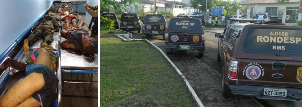 A análise cadavérica dos 12 mortos em operação da Rondesp (Rondas Especiais), da Polícia Militar, no dia 6 de fevereiro, no Cabula, revela indícios de execução na ação policial; segundo o jornal Correio*, parte dos disparos foi feita de cima para baixo e alguns corpos apresentavam perfurações na palma da mão, nos braços e nos antebraços; apenas quatro baleados tinham vestígios de pólvora nas mãos e a maioria deles apresentava ao menos cinco marcas de tiros a menos de 1,5 metro, distância considerada curta (Foto: Romulo Faro) A análise cadavérica dos 12 mortos em operação da Rondesp (Rondas Especiais), da Polícia Militar, no dia 6 de fevereiro, no Cabula, revela indícios de execução na ação policial; segundo o jornal Correio*, parte dos disparos foi feita de cima para baixo e alguns corpos apresentavam perfurações na palma da mão, nos braços e nos antebraços; apenas quatro baleados tinham vestígios de pólvora nas mãos e a maioria deles apresentava ao menos cinco marcas de tiros a menos de 1,5 metro, distância considerada curta